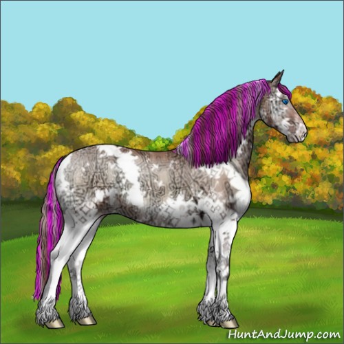 Horse Color:Painted White Spotted Chocolate Sable Champagne Ice Onyx Splash 