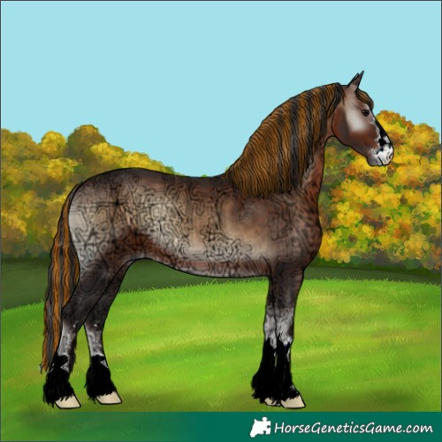 Horse Color:Painted Brown Ice Onyx 