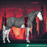 Horse Color:Silver Black Chinchilla Ice Splash 