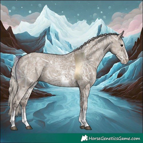 Horse Color:Silver Grullo Ice Sabino