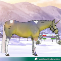Horse Color:Watercolor Silver Bay Splash Tobiano 