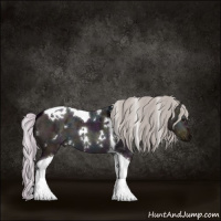 Horse Color:White Spotted Midnight Silver Brown Ice Dun Tobiano 