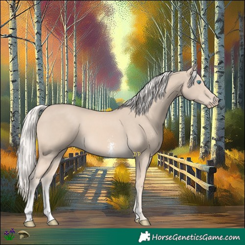 Horse Color:Cremello Sabino
