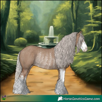 Horse Color:Silver Grullo Sabino Rabicano
