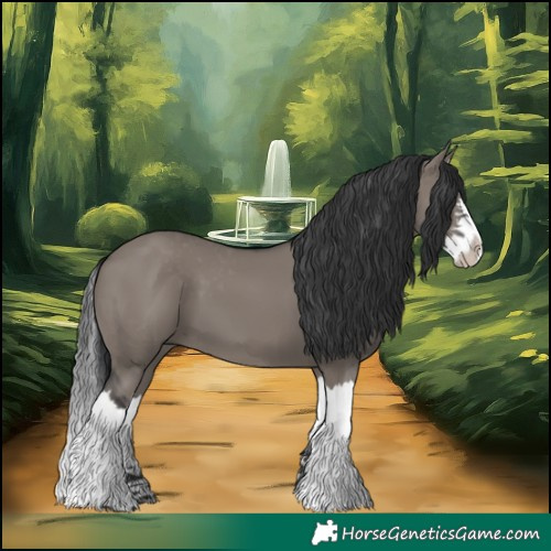 Horse Color:White Spotted Grullo Splash 