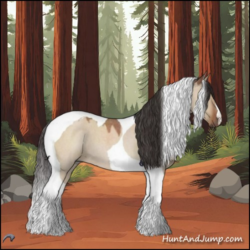 Horse Color:Bay Roan Dun Tobiano 