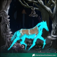 Horse Color:Thunderstruck White Spotted Liver Red Dun Splash 