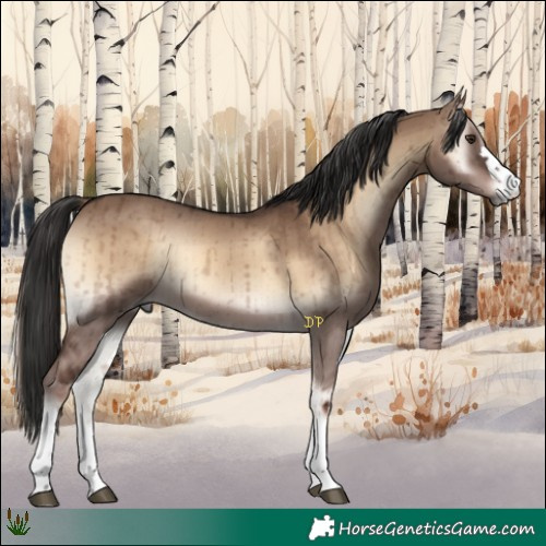 Horse Color:Liver Red Dun Onyx Brindle