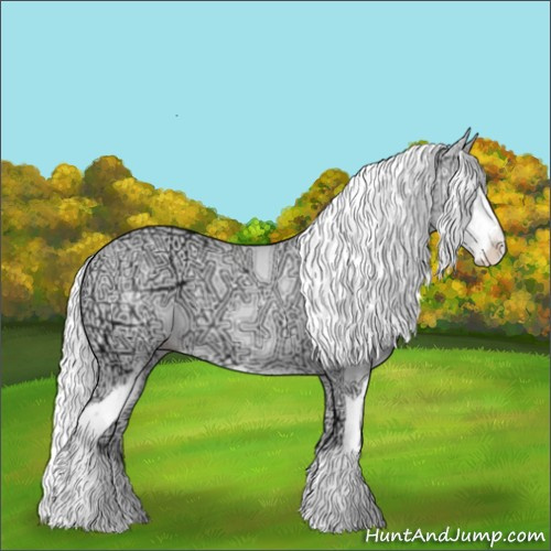Horse Color:Gold Champagne Chinchilla Ice Dun Sabino