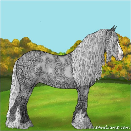 Horse Color:Silver Sable Champagne Chinchilla Ice Sabino 