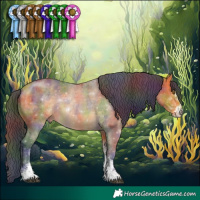 Horse Color:Nacre White Spotted Buckskin 