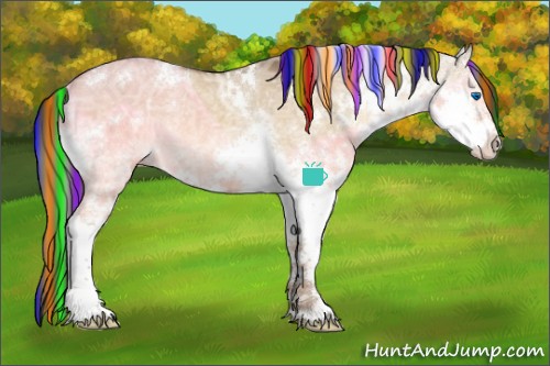Horse Color:Painted White Spotted Buckskin Ice Dun Sabino Splash Rabicano