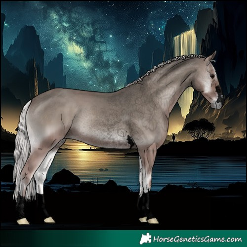 Horse Color:Void Platinum Silver Blue Onyx 