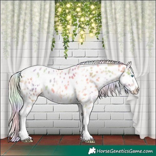 Horse Color:Nacre White Spotted Silver Buckskin Pearl Sabino Appaloosa Rabicano 