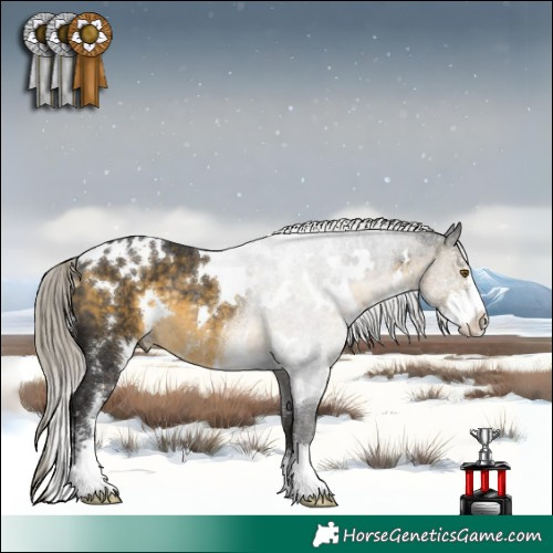 Horse Color:White Spotted Silver Buckskin Sabino Rabicano 
