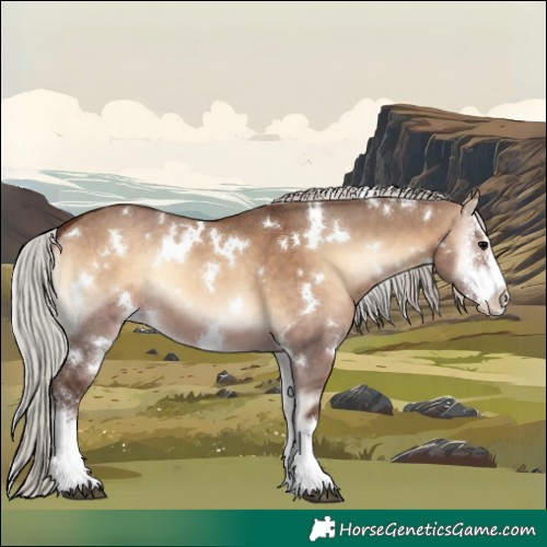 Horse Color:White Spotted Silver Brown Onyx Sabino 