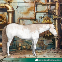 Horse Color:White Spotted Grullo Pearl Sabino Rabicano