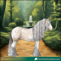 Horse Color:Amber Champagne Dun Tobiano Rabicano 