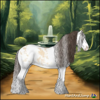 Horse Color:Amber Champagne Dun Sabino Splash Rabicano 