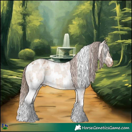 Horse Color:White Spotted Bay Dun Varnish 