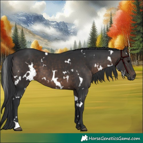 Horse Color:White Spotted Brown