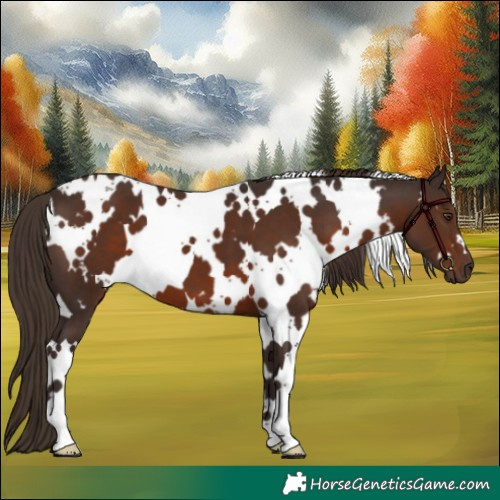 Horse Color:White Spotted Liver Chestnut 