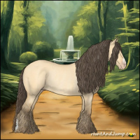Horse Color:Amber Cream Champagne Dun Rabicano 