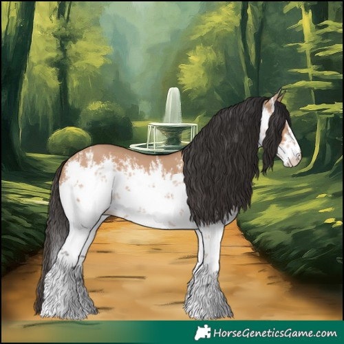 Horse Color:White Spotted Bay Dun