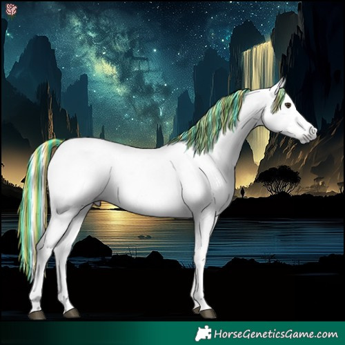 Horse Color:Gray Painted White Spotted Chestnut Frame 