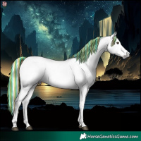 Horse Color:Gray Painted White Spotted Chestnut Frame 