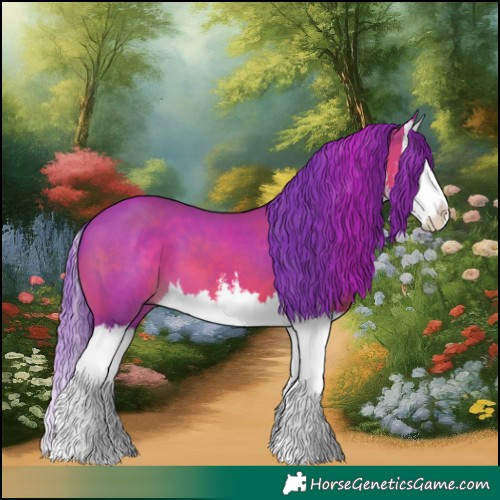 Horse Color:Watercolor White Spotted Bay Splash