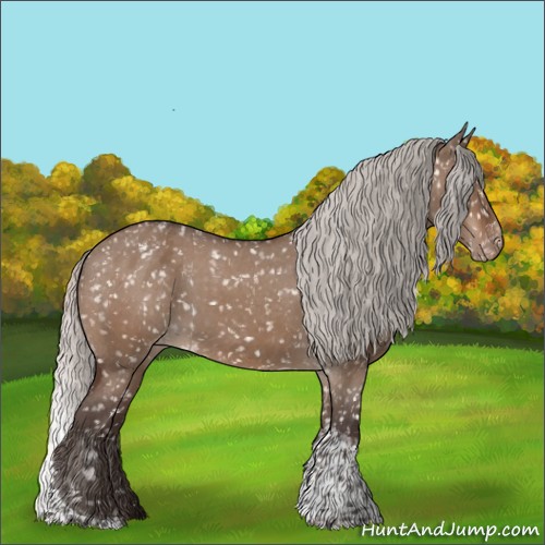 Horse Color:Silver Brown Dun Tobiano Snowflake Varnish 