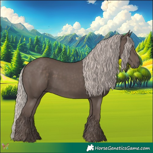 Horse Color:Silver Black 