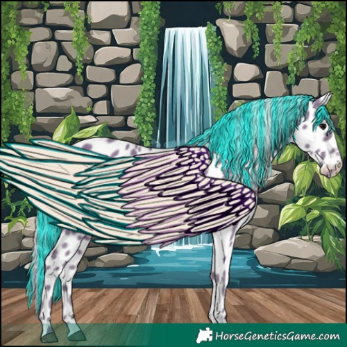 Horse Color:Painted Watercolor Silver Black Appaloosa 