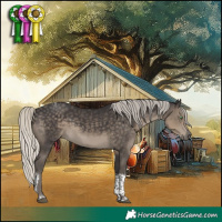 Horse Color:Silver Smoky Black Tobiano 