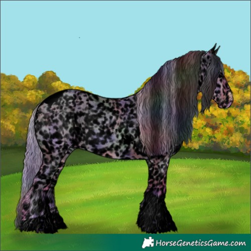 Horse Color:Void Nacre Watercolor White Spotted Silver Brown Pearl Dun Tobiano Appaloosa 