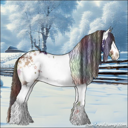 Horse Color:Nacre White Spotted Liver Red Onyx