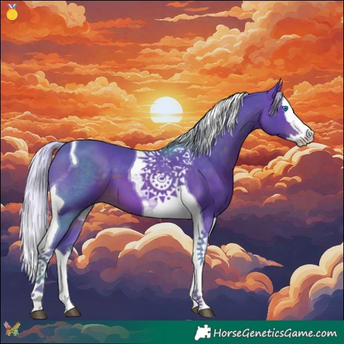 Horse Color:Watercolor Silver Brown Splash Tobiano