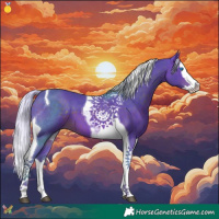 Horse Color:Watercolor Silver Brown Splash Tobiano