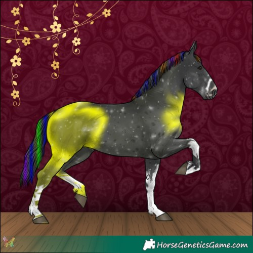 Horse Color:Painted White Spotted Black