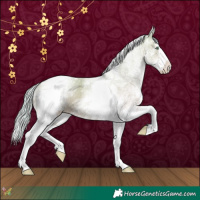Horse Color:Watercolor White Spotted Silver Amber Champagne Dun Splash Tobiano 