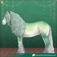 Horse Color:Watercolor Silver Brown Chinchilla Onyx Sabino Splash 