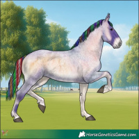 Horse Color:Painted Watercolor Blue Onyx Roan 