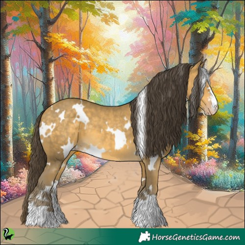 Horse Color:White Spotted Sable Cream Champagne 