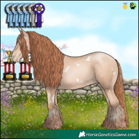 Horse Color:White Spotted Sable Champagne Pearl 