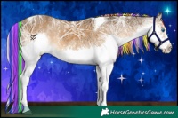 Horse Color:Painted Chocolate Palomino Ice Splash Tobiano 