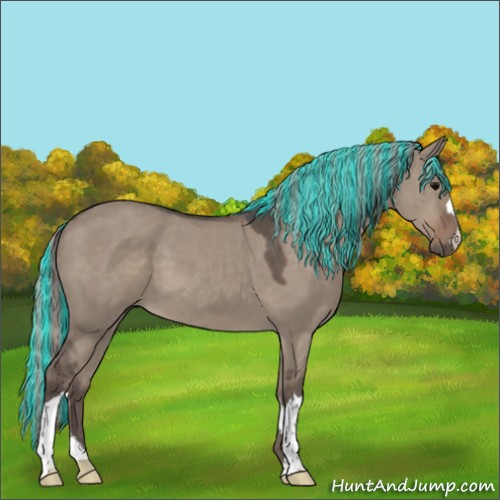 Horse Color:Painted Silver Grullo 