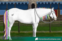 Horse Color:Painted White Spotted Amber Cream Champagne Roan Pearl Dun Varnish 