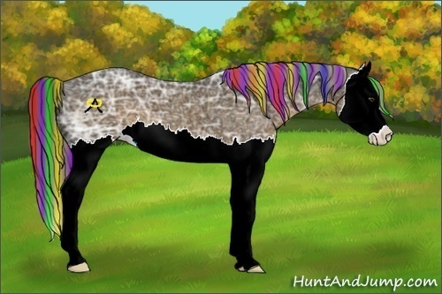 Horse Color:Painted Chocolate Palomino Ice Splash 