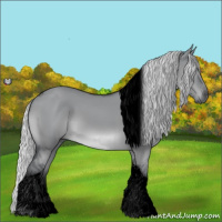 Horse Color:Void Silver Grullo Chinchilla Tobiano